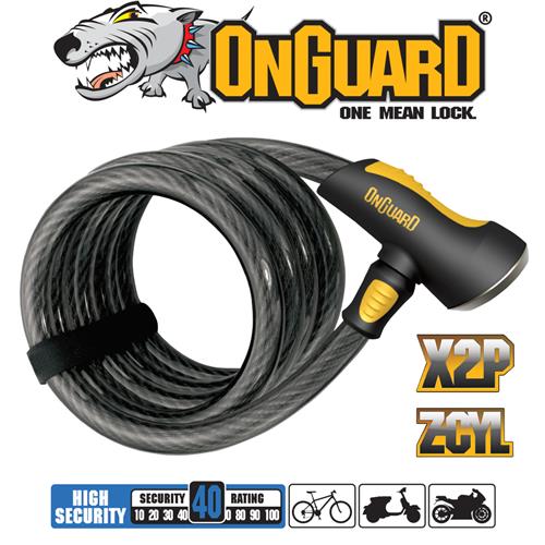 Doberman Series - Coiled Cable Keyed - 185cm x 12mm